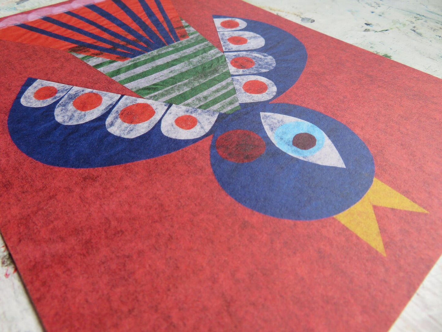 Folk Bird A5 Art print