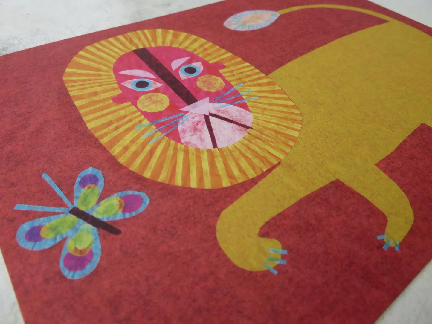 Folk Lion A5 Art print
