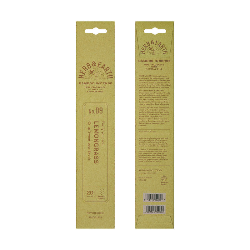 Herb & Earth Bamboo Incense Lemongrass