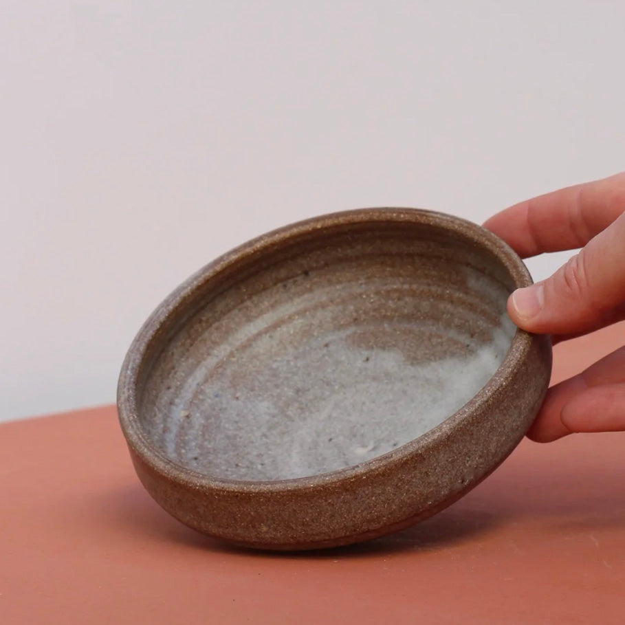 Small Snack Bowl in Mottled Moss Blue Grey