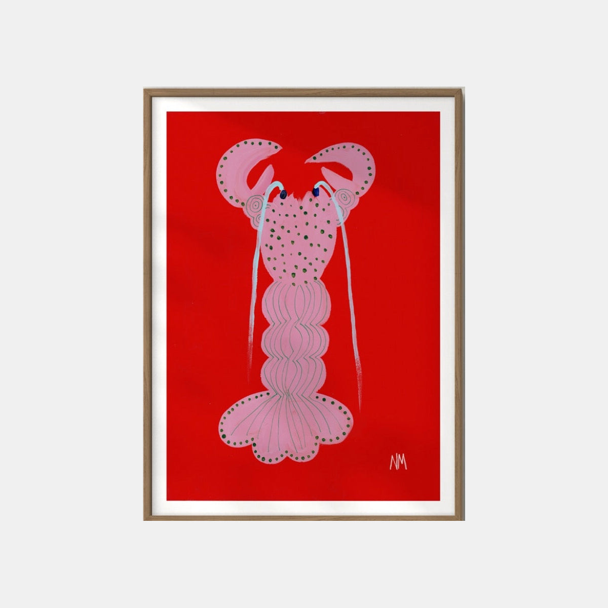 Pink Lobster A3 Print