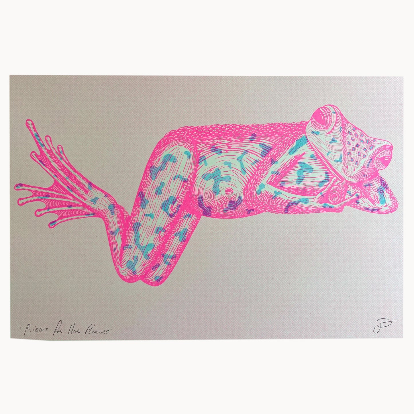 Ribbit for Her Pleasure Riso Print