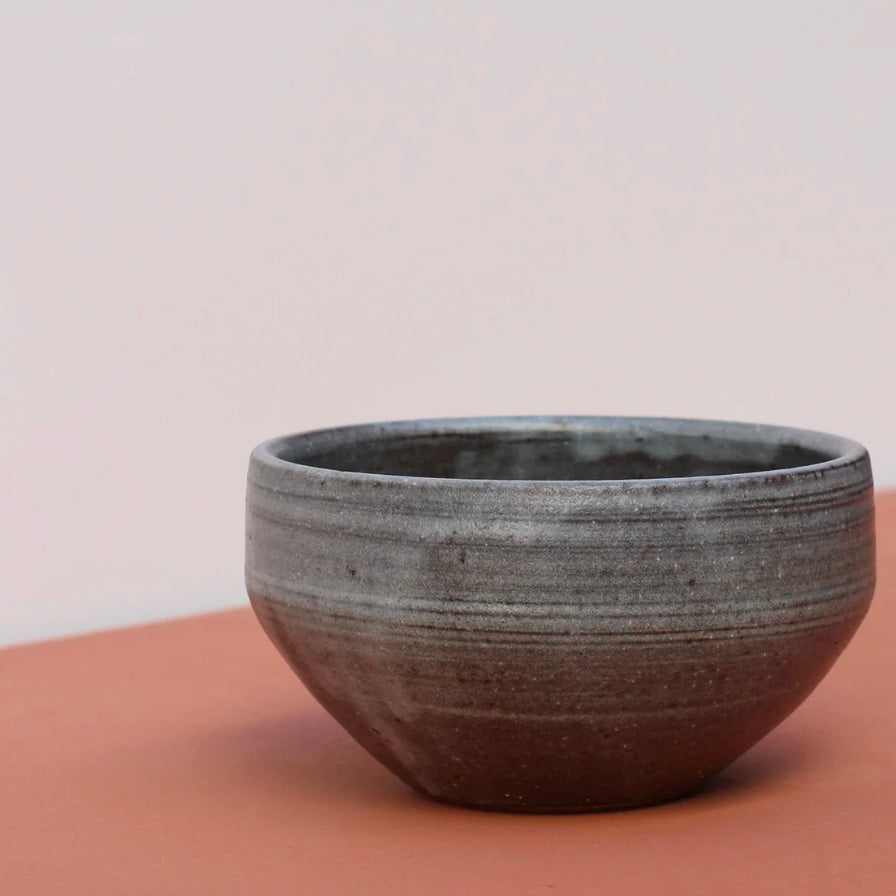 Ramen Bowl in Mottled Moss Blue Grey