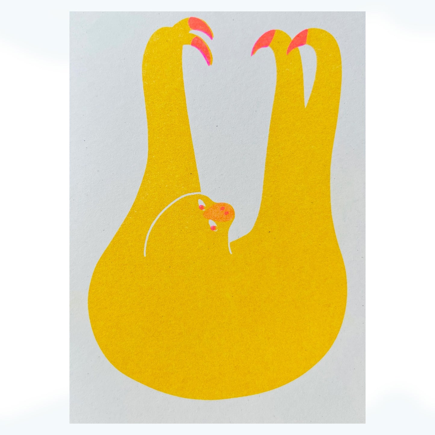 Sloth Riso Greetings Card