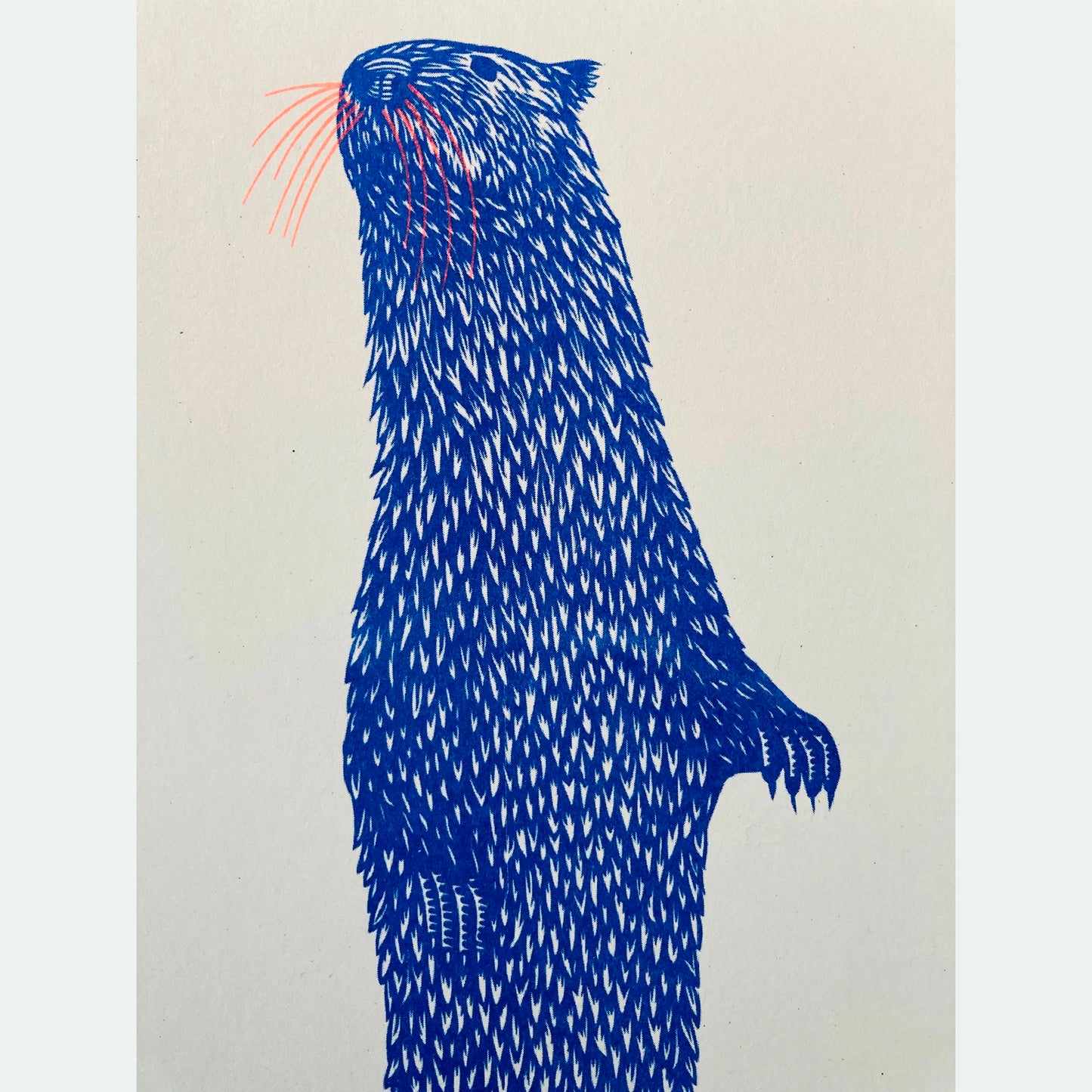 Long Otter Riso Print