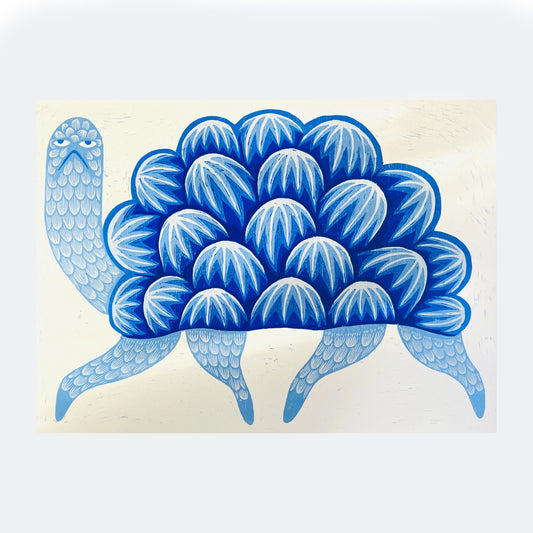 Reptile Disfunction Woodcut Print