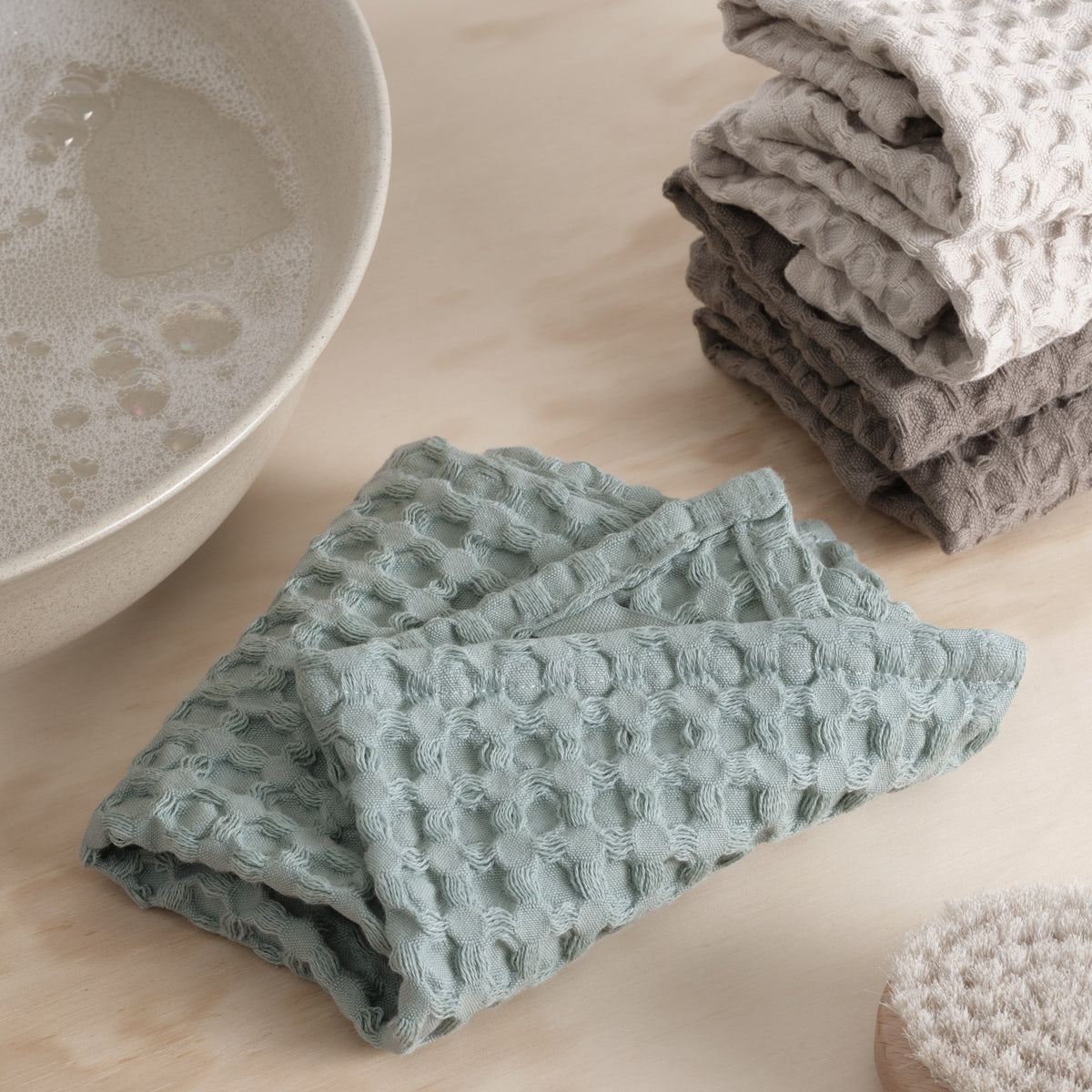 Organic Cotton Big Waffle Wash Cloth