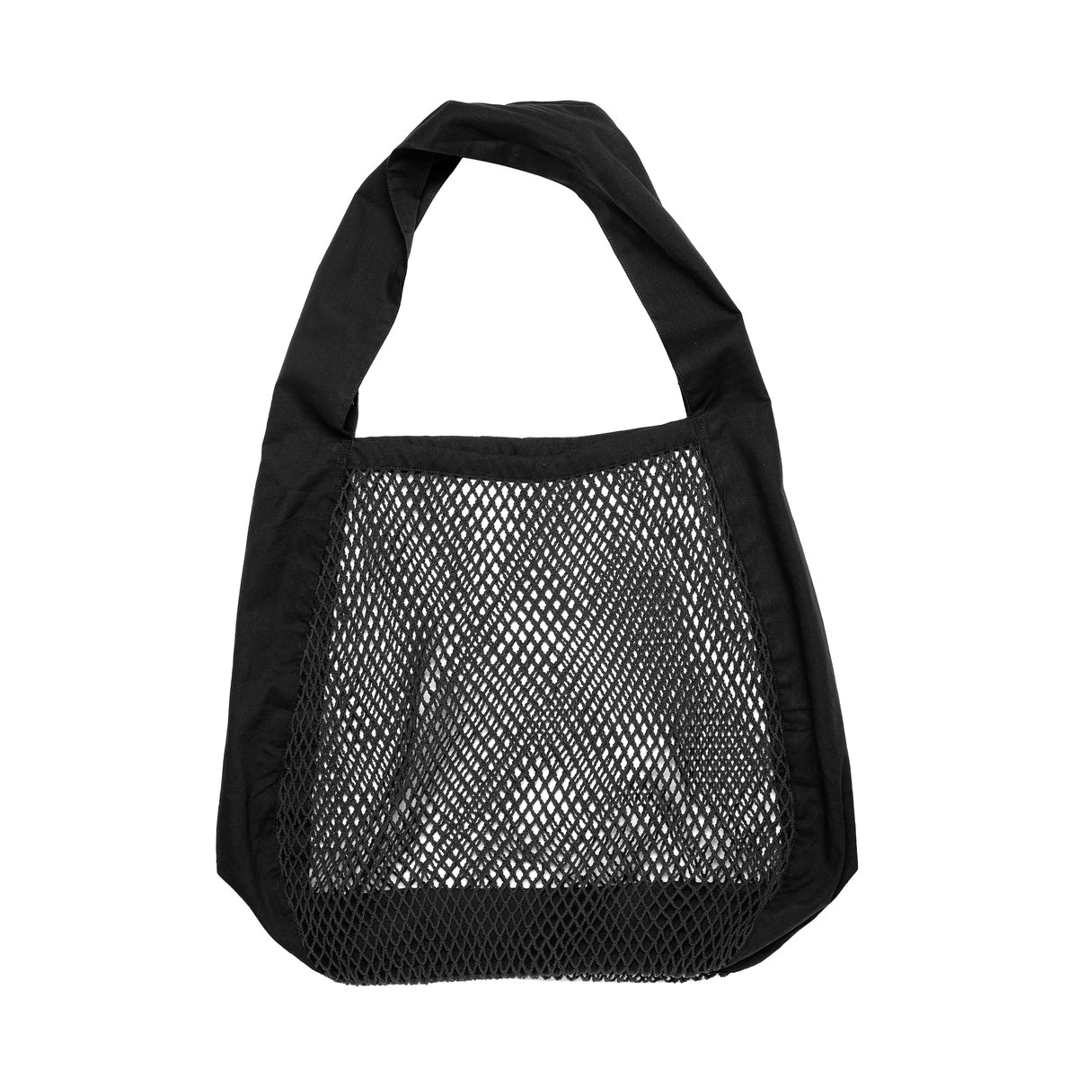 Organic Cotton Net Shoulder Bag in Black