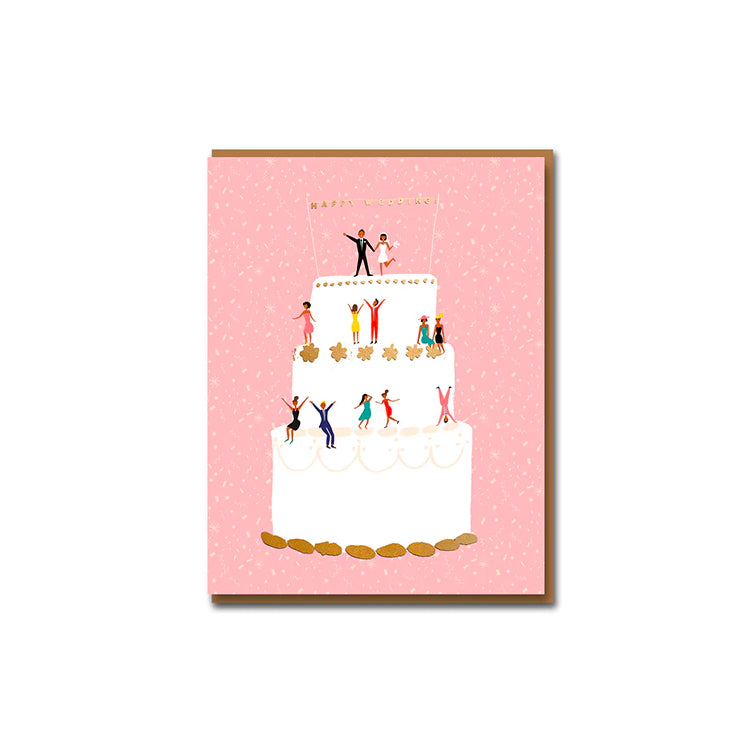 Carolyn Suzuki Happy Wedding Cake Card