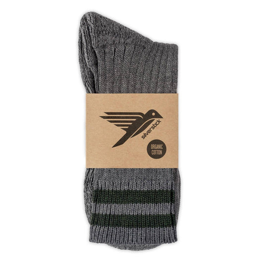 Air Organic Cotton Sport Sock: Grey