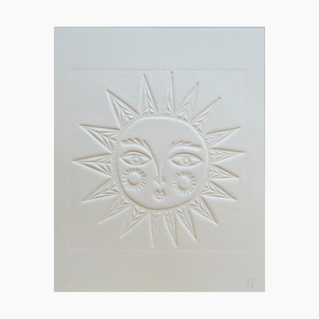 Sun Embossed Print