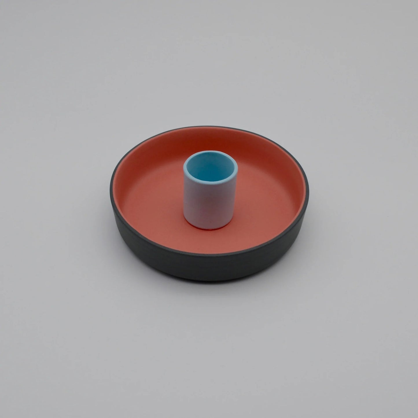 Candle Holder in Grey/Pink/Blue