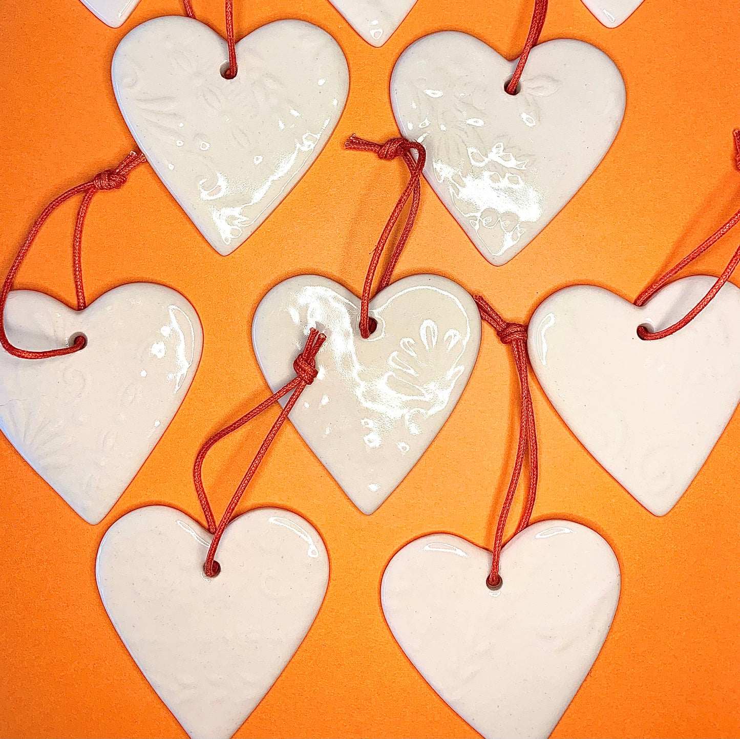 Handmade Ceramic Heart in Pastel Colours