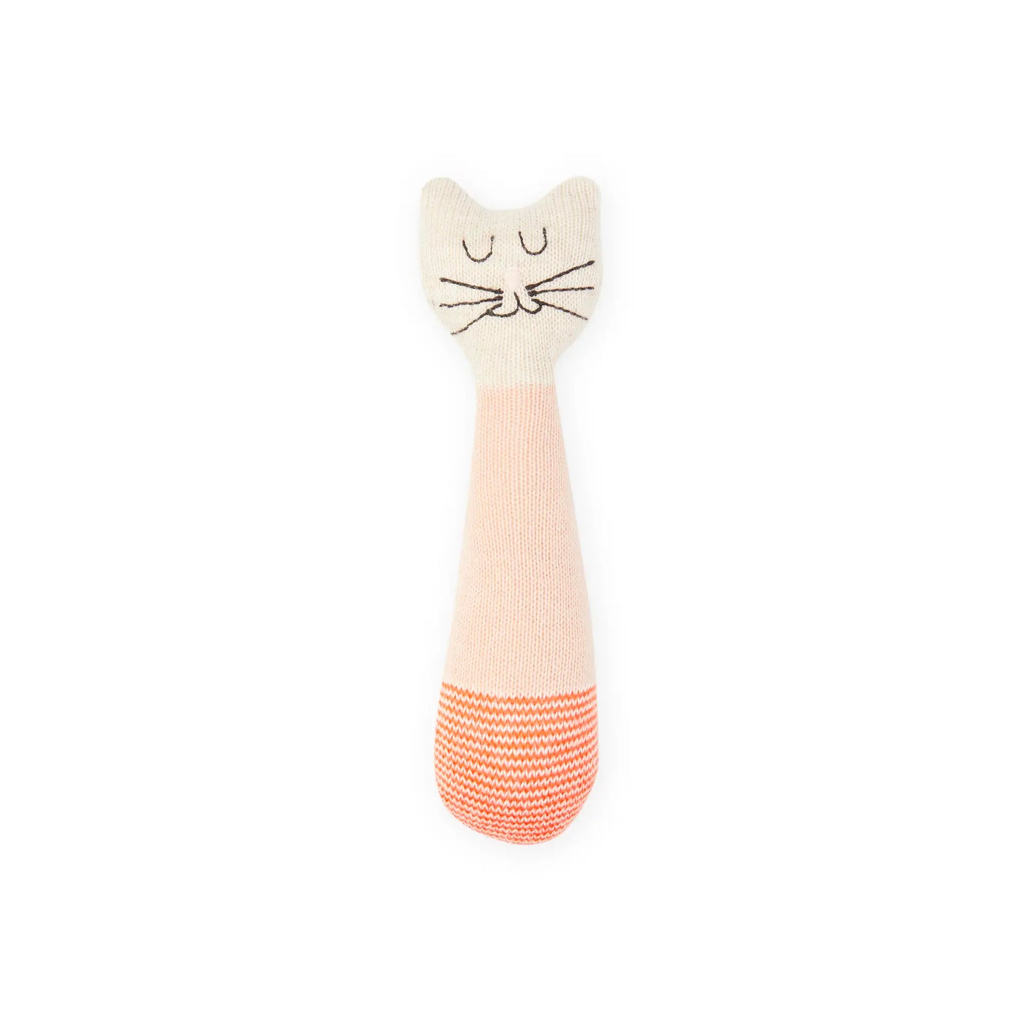Pink Cat Baby Rattle Toy