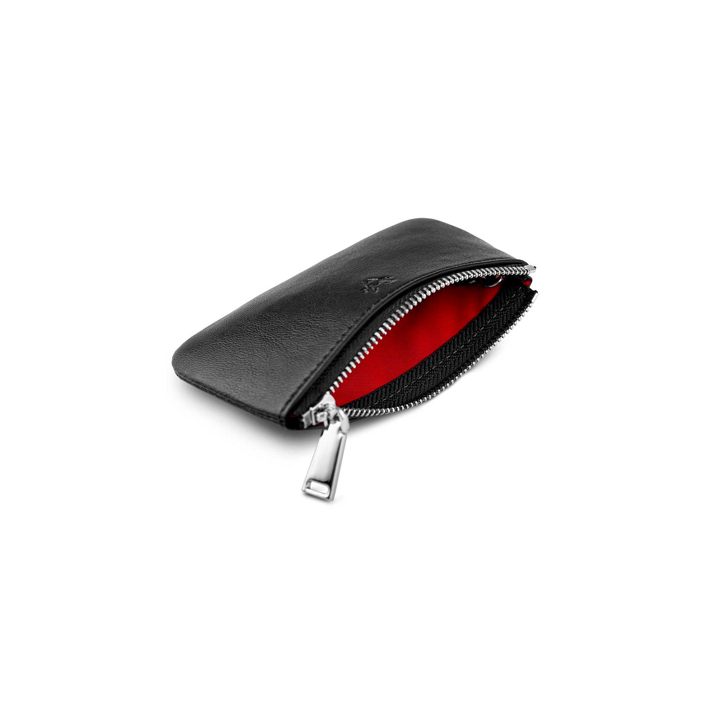 Zipped Coin Purse in Vegan Leather with Key Chain