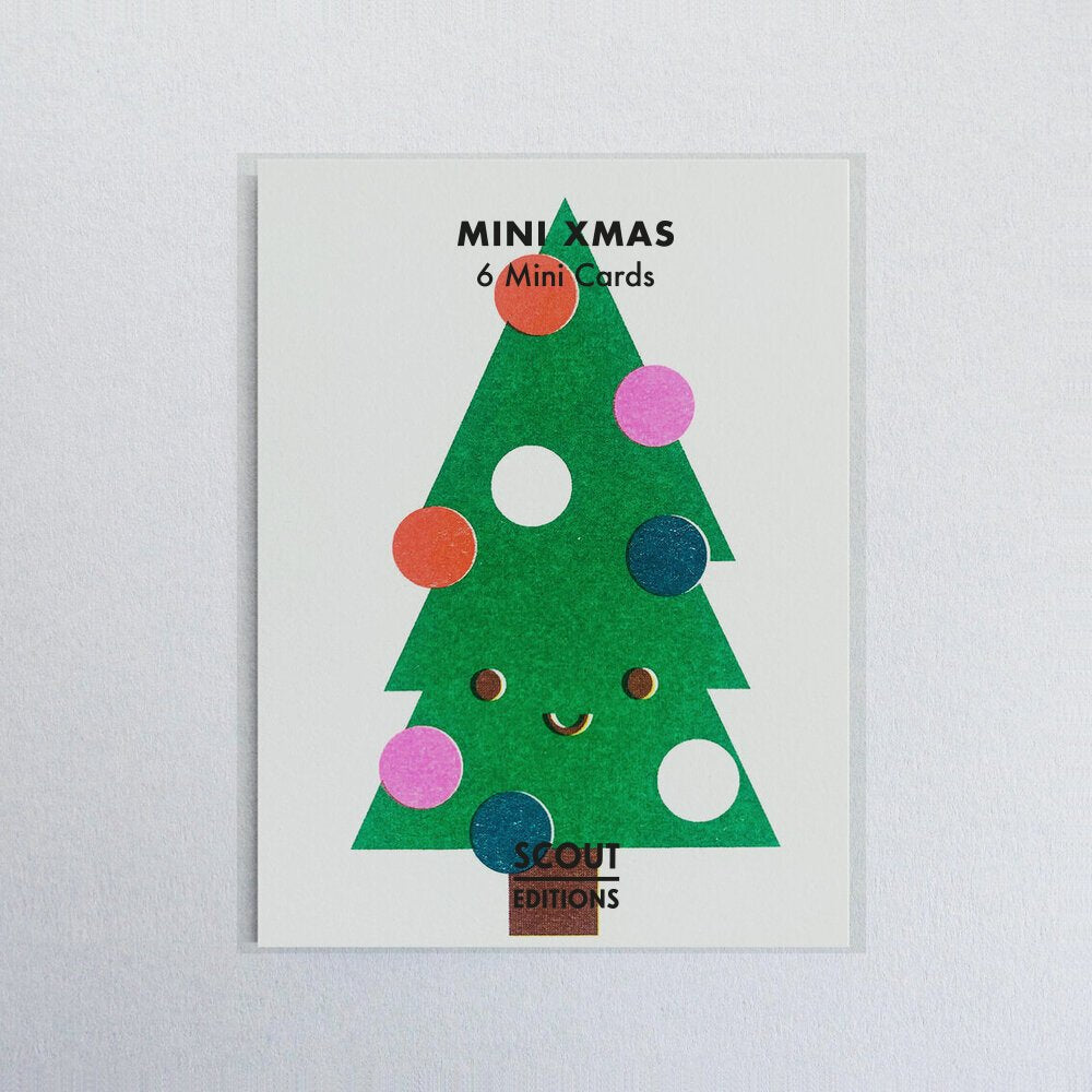 Mini Christmas Card Set - Rudolph, Christmas Tree, Gingerbread House
