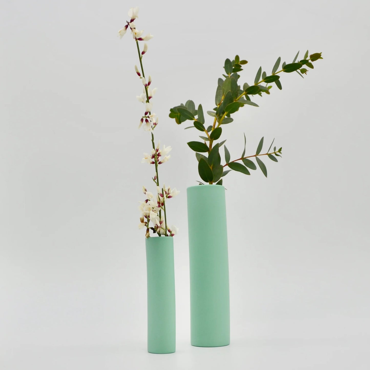 Medium Stem Vase in Green