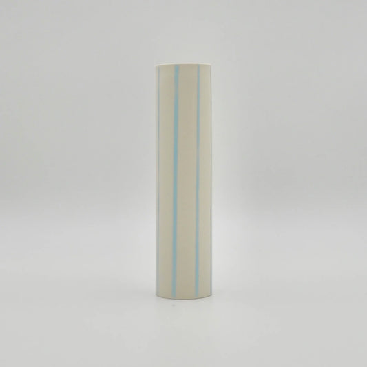 Striped Stem Vase with Blue Stripes