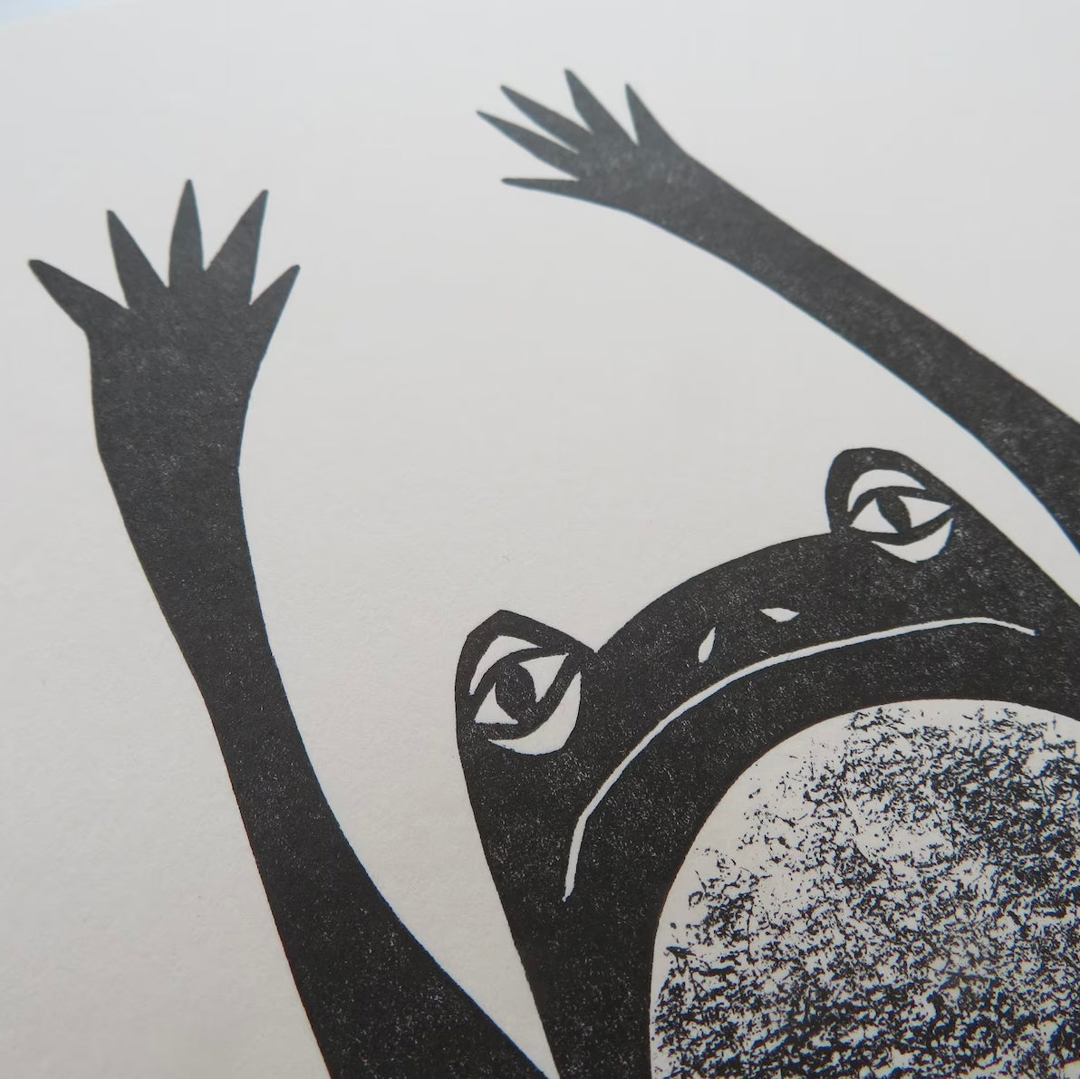 Frog Collagraph Print