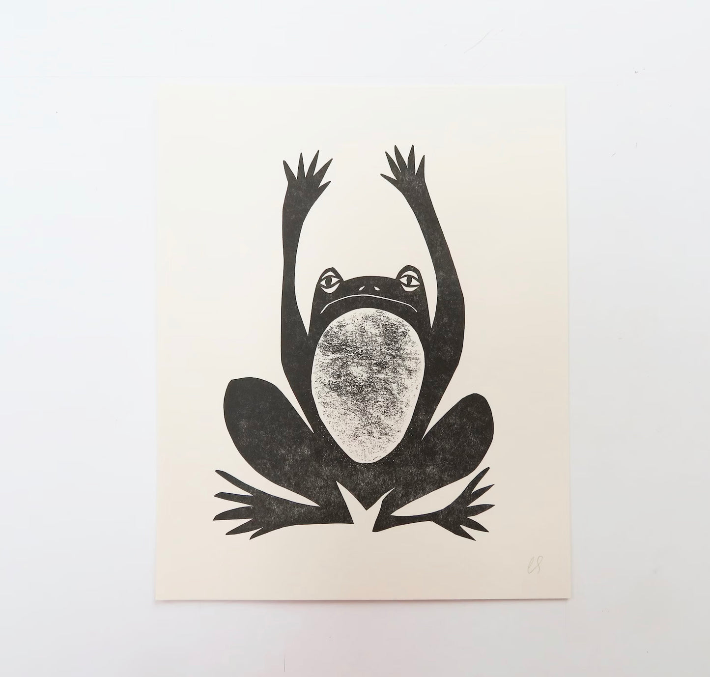 Frog Collagraph Print